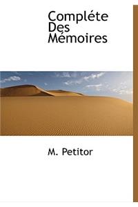 Compl Te Des M Moires