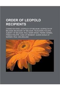 Order of Leopold Recipients
