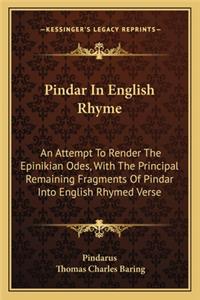 Pindar in English Rhyme