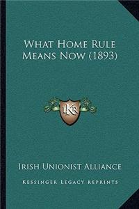 What Home Rule Means Now (1893)