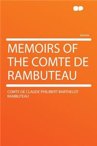 Memoirs of the Comte de Rambuteau