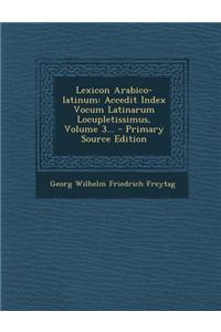 Lexicon Arabico-Latinum