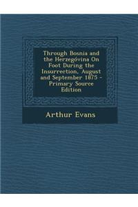 Through Bosnia and the Herzegovina on Foot During the Insurrection, August and September 1875 - Primary Source Edition
