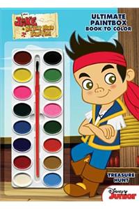 Disney Jake and the Never Land Pirates Treasure Hunt Ultimate Paint Box Book to Color [With Paint Brush and Paint]