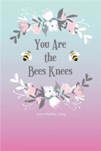 2020 Monthly Diary; You Are The Bees Knees