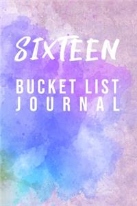 Sixteen Bucket List Journal