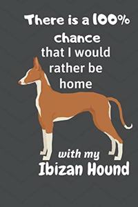 There is a 100% chance that I would rather be home with my Ibizan Hound