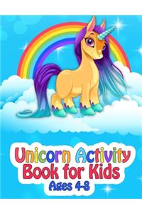 Unicorn Activity Book for Kids Ages 4-8