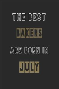 The Best bakers are born in July journal: 6*9 Lined Diary Notebook, Journal or Planner and Gift with 120 pages