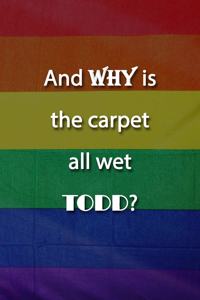 And WHY is the carpet all wet TODD? Notebook