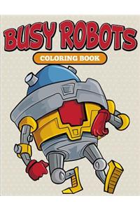 Busy Robots Coloring Book