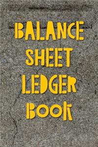 Balance Sheet Ledger Book