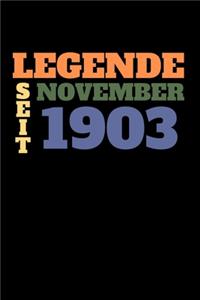 Legende seit November 1903