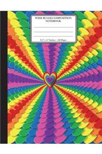 Wide Ruled Composition Notebook. 8.5