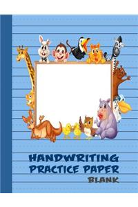 Handwriting Practice Paper Blank