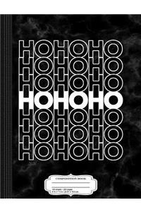 Retro Ho Ho Ho Santa Christmas Composition Notebook