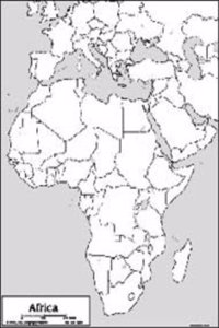 Africa Map Laminated