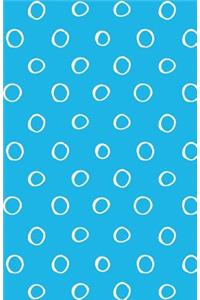 Bullet Journal Small White Circles on Blue