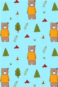 Bullet Journal Notebook Cute Bears Pattern 1
