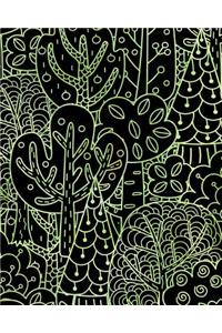 Bullet Journal Notebook Forest Trees Pattern 8