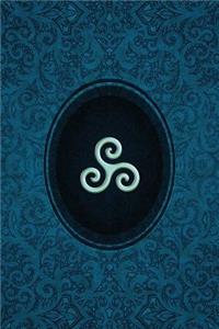 Monogram Triskele (Neopaganism) Notebook