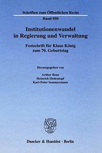 Institutionenwandel in Regierung Und Verwaltung