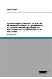 Optimierung der Performanz aus Sicht des EFQM-Modells und des Six Sigma Modells - Analyse der Einflussmöglichkeiten von Personalentwicklungsmaßnahmen auf die Performanz