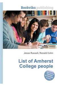 List of Amherst College People