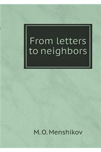 From letters to neighbors