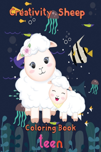 Creativity Sheep Coloring Book Teen