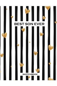 Best Son Ever Sketchbook Black and White