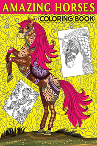 Amazing Horses Coloring Book