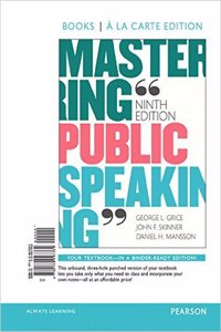 Mastering Public Speaking, Books a la Carte Edition; Revel for Mastering Public Speaking -- Access Card; Pearson Mediashare -- Valuepack Access Card