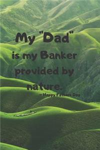 Fathers Day Blank Journal Notebook