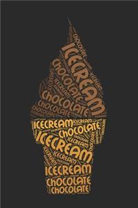 Icecream Wordart Notebook