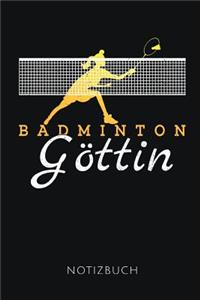 Badminton Göttin Notizbuch