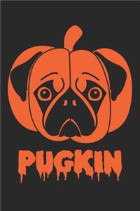 Pug Journal - Pug Notebook - Halloween Gift for Pug Lovers