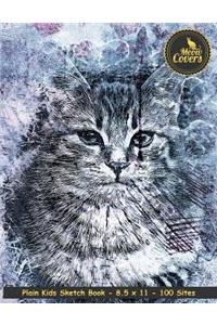 Meow Covers Plain Kids Sketch Book - 8.5 X 11 - 100 Sites