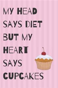 Diet Cupcake Blank Lined Notebook Journal