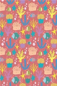 Meeresgrund Notizbuch rosa Edition