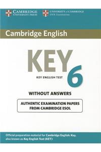 Cambridge English Key 6 Student's Book Without Answers