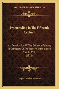 Proofreading In The Fifteenth Century