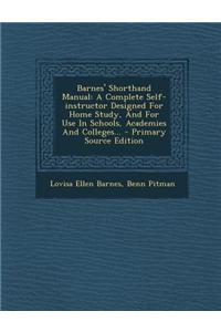 Barnes' Shorthand Manual