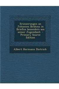 Erinnerungen an Johannes Brahms in Briefen Besonders Aus Seiner Jugendzeit.