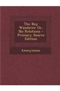 The Boy Wanderer Or, No Relations