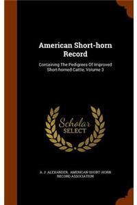 American Short-horn Record