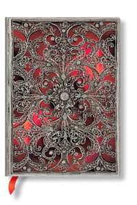 Garnet (Silver Filigree Collection) Mini Lined Softcover Flexi Journal