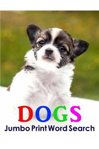 Dogs Jumbo Print Word Search