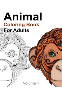 Animal Coloring Book For Adults