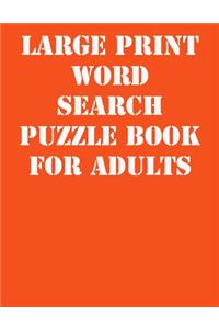 Large print Word Search Puzzle Book for Adults